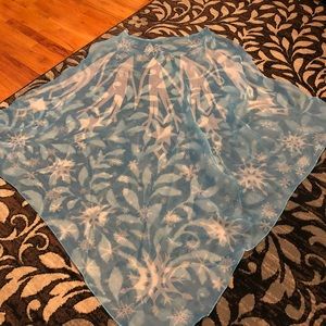 Elsa style cape One Size Blue and White